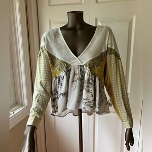 Free People multi fabric hi low top size xs